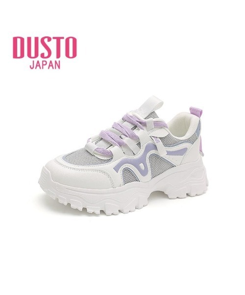 VIBGYOR（ヴィブジョー）の「【DUSTO】レディースサイドアクセントスニーカー(MA)（スニーカー・レディース・ホワイト系その他/グレー系その他/ホワイト×ブラック・24/23.5/23）」の3枚目の写真