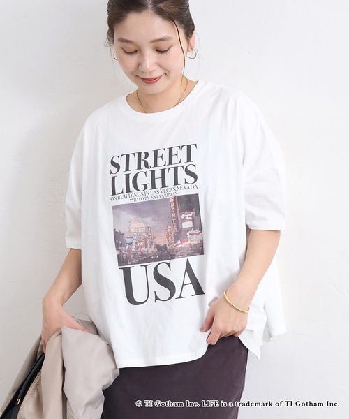 JOURNAL STANDARD(ジャーナルスタンダード)の「LIFE PICTURE COLLECTION JS ポンチョTEE(Tシャツ/カットソー・レディース・ホワイト/ベージュ/ブラック系その他・FREE)」の19枚目の写真
