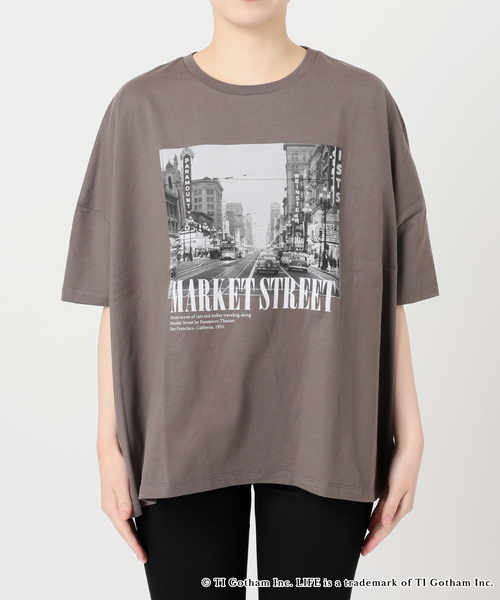 JOURNAL STANDARD(ジャーナルスタンダード)の「LIFE PICTURE COLLECTION JS ポンチョTEE(Tシャツ/カットソー・レディース・ホワイト/ベージュ/ブラック系その他・FREE)」の6枚目の写真