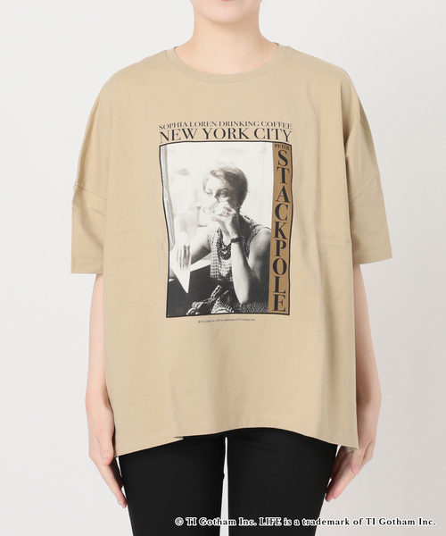 JOURNAL STANDARD(ジャーナルスタンダード)の「LIFE PICTURE COLLECTION JS ポンチョTEE(Tシャツ/カットソー・レディース・ホワイト/ベージュ/ブラック系その他・FREE)」の9枚目の写真