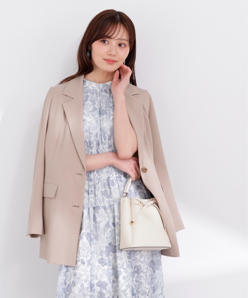 PROPORTION BODY DRESSING(プロポーションボディドレッシング)の「ライトサマーテーラードジャケット / 1216150400(テーラードジャケット・レディース・オフホワイト/ベージュ・SMALL/MEDIUM)」の1枚目の写真