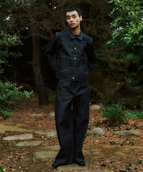 HARE（ハレ）の「【NARRIL】KUROKI DENIM WIDE PANTS（デニムパンツ・メンズ・ブラック/インディゴブルー・SMALL/MEDIUM）」の5枚目の写真