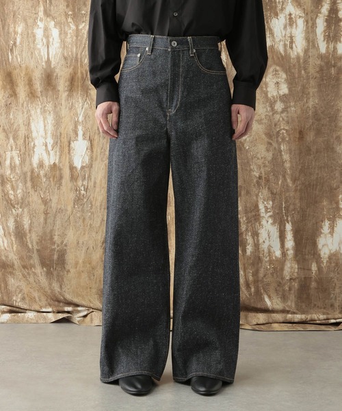 HARE（ハレ）の「【NARRIL】KUROKI DENIM WIDE PANTS（デニムパンツ・メンズ・ブラック/インディゴブルー・SMALL/MEDIUM）」の6枚目の写真