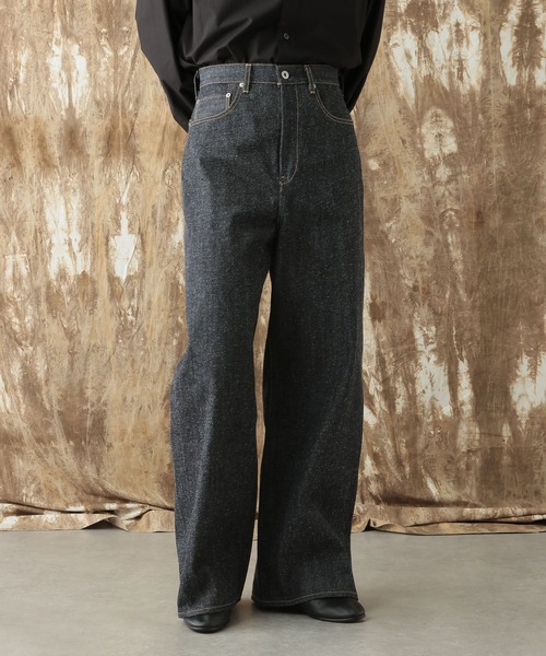 HARE（ハレ）の「【NARRIL】KUROKI DENIM WIDE PANTS（デニムパンツ・メンズ・ブラック/インディゴブルー・SMALL/MEDIUM）」の7枚目の写真