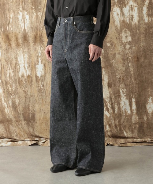 HARE（ハレ）の「【NARRIL】KUROKI DENIM WIDE PANTS（デニムパンツ・メンズ・ブラック/インディゴブルー・SMALL/MEDIUM）」の8枚目の写真
