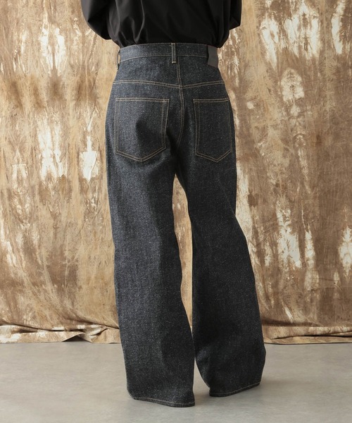 HARE（ハレ）の「【NARRIL】KUROKI DENIM WIDE PANTS（デニムパンツ・メンズ・ブラック/インディゴブルー・SMALL/MEDIUM）」の9枚目の写真