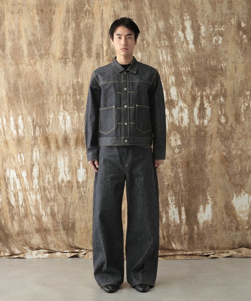 HARE（ハレ）の「【NARRIL】KUROKI DENIM WIDE PANTS（デニムパンツ・メンズ・ブラック/インディゴブルー・SMALL/MEDIUM）」の10枚目の写真