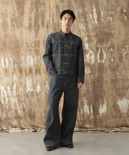 HARE（ハレ）の「【NARRIL】KUROKI DENIM WIDE PANTS（デニムパンツ・メンズ・ブラック/インディゴブルー・SMALL/MEDIUM）」の11枚目の写真