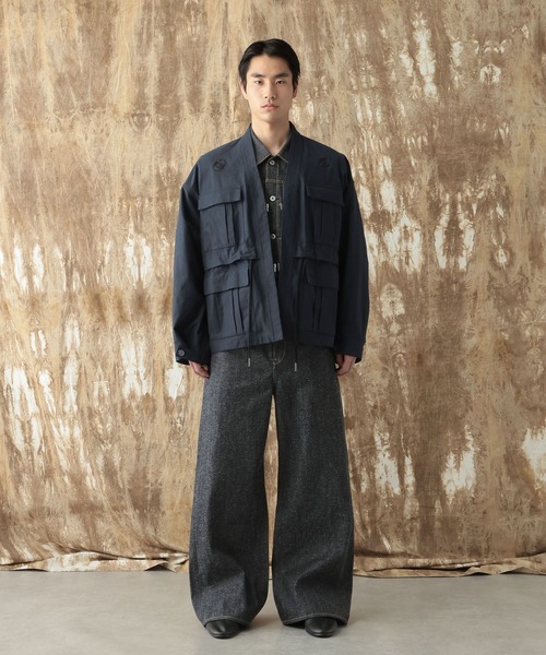 HARE（ハレ）の「【NARRIL】KUROKI DENIM WIDE PANTS（デニムパンツ・メンズ・ブラック/インディゴブルー・SMALL/MEDIUM）」の13枚目の写真