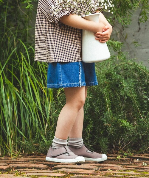 BEAMS mini(ビームスミニ)の「【8/20値下げ】フリンジ デニム ショートパンツ 2026SS (90~150cm) キッズ プチプラ 定番(その他パンツ・キッズ・サックスブルー/インディゴブルー・150/120/100/140/130/110/90)」の5枚目の写真