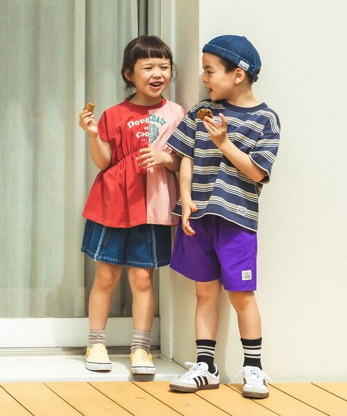 BEAMS mini(ビームスミニ)の「【8/20値下げ】フリンジ デニム ショートパンツ 2026SS (90~150cm) キッズ プチプラ 定番(その他パンツ・キッズ・サックスブルー/インディゴブルー・150/120/100/140/130/110/90)」の6枚目の写真