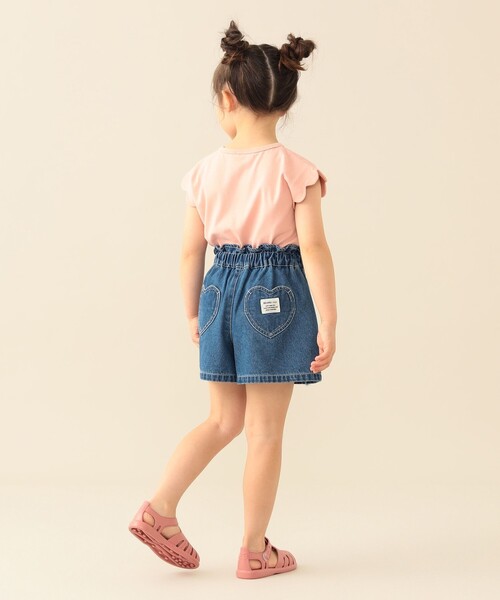 BEAMS mini(ビームスミニ)の「【8/20値下げ】フリンジ デニム ショートパンツ 2026SS (90~150cm) キッズ プチプラ 定番(その他パンツ・キッズ・サックスブルー/インディゴブルー・150/120/100/140/130/110/90)」の9枚目の写真