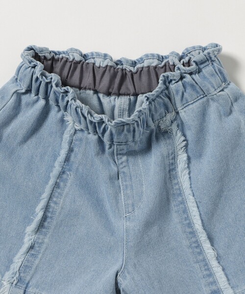 BEAMS mini(ビームスミニ)の「【8/20値下げ】フリンジ デニム ショートパンツ 2026SS (90~150cm) キッズ プチプラ 定番(その他パンツ・キッズ・サックスブルー/インディゴブルー・150/120/100/140/130/110/90)」の11枚目の写真