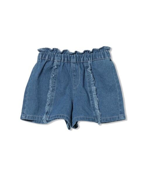 BEAMS mini(ビームスミニ)の「【8/20値下げ】フリンジ デニム ショートパンツ 2026SS (90~150cm) キッズ プチプラ 定番(その他パンツ・キッズ・サックスブルー/インディゴブルー・150/120/100/140/130/110/90)」の16枚目の写真