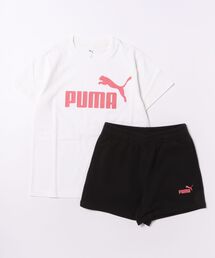 PUMA（プーマ）の「《PUMA》ESS NO.1 ロゴ Tシャツ AND ショーツ セット G（セットアップ）」