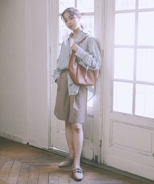 earth music&ecology（アースミュージックアンドエコロジー）の「アメスリテレコタンクトップ（タンクトップ・レディース・ブラック/アイボリー/モカ/チャコールグレー・M/S）」の18枚目の写真