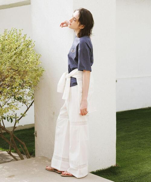 URBAN RESEARCH Sonny Label（アーバンリサーチサニーレーベル）の「ブロッキングレースコットンイージーパンツ（その他パンツ・レディース・ホワイト系その他/ブラック・FREE）」の16枚目の写真