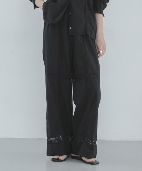 URBAN RESEARCH Sonny Label（アーバンリサーチサニーレーベル）の「ブロッキングレースコットンイージーパンツ（その他パンツ・レディース・ホワイト系その他/ブラック・FREE）」の19枚目の写真