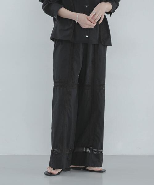 URBAN RESEARCH Sonny Label（アーバンリサーチサニーレーベル）の「ブロッキングレースコットンイージーパンツ（その他パンツ・レディース・ホワイト系その他/ブラック・FREE）」の20枚目の写真