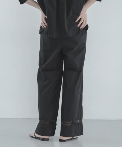 URBAN RESEARCH Sonny Label（アーバンリサーチサニーレーベル）の「ブロッキングレースコットンイージーパンツ（その他パンツ・レディース・ホワイト系その他/ブラック・FREE）」の22枚目の写真