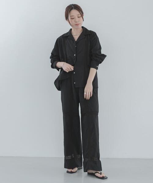 URBAN RESEARCH Sonny Label（アーバンリサーチサニーレーベル）の「ブロッキングレースコットンイージーパンツ（その他パンツ・レディース・ホワイト系その他/ブラック・FREE）」の5枚目の写真
