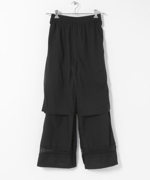 URBAN RESEARCH Sonny Label（アーバンリサーチサニーレーベル）の「ブロッキングレースコットンイージーパンツ（その他パンツ・レディース・ホワイト系その他/ブラック・FREE）」の10枚目の写真