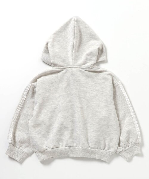 BREEZE（ブリーズ）の「レースラインフードパーカー(セットアップ可)（パーカー・キッズ・グレー・120/110/90/140/130/100/80）」の5枚目の写真