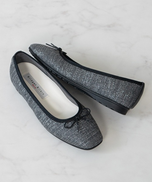 Bridget Birkin(ブリジットバーキン)の「【Bridget Birkin Walk】ラメパナマ調バレエパンプス(565311)(パンプス・レディース・グレー系その他2/グレー系その他/ベージュ系その他・23/22.5/24/23.5/24.5)」の2枚目の写真