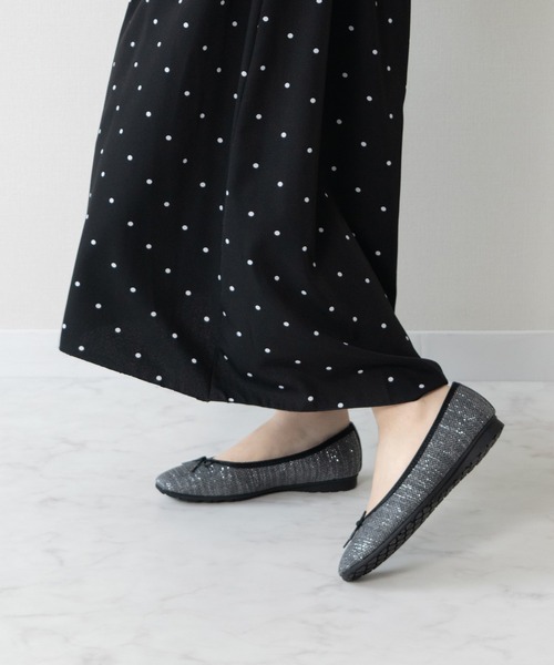 Bridget Birkin(ブリジットバーキン)の「【Bridget Birkin Walk】ラメパナマ調バレエパンプス(565311)(パンプス・レディース・グレー系その他2/グレー系その他/ベージュ系その他・23/22.5/24/23.5/24.5)」の9枚目の写真