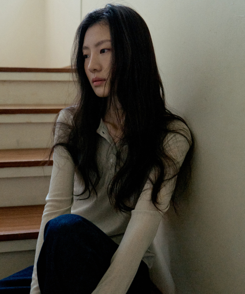 STEP AROUND(ステップアラウンド)の「Henley Long Sleeve Tee_3 COLORS(Tシャツ/カットソー・レディース・ネイビー/オリーブ/チャコールグレー・FREE)」の6枚目の写真