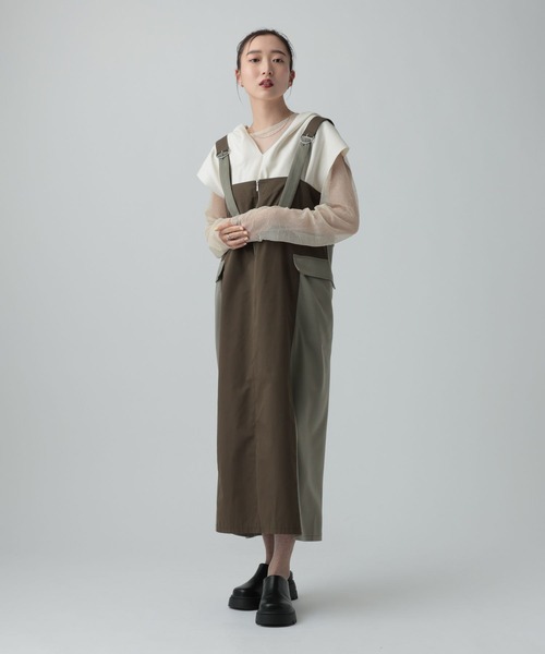 LEPSIM(レプシィム)の「裏毛フーディーノースリーブ 639418(Tシャツ/カットソー・レディース・チャコールグレー/グレー/オフホワイト・FREE)」の6枚目の写真