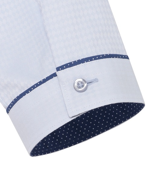 TOKYO SHIRTS(トウキョウシャツ)の「【透け防止】 形態安定ノンアイロン ワイド 7分袖ビジネスワイシャツ(ビジネスシャツ・レディース・サックスブルー・XS/S/M/L/LL/XL)」の4枚目の写真