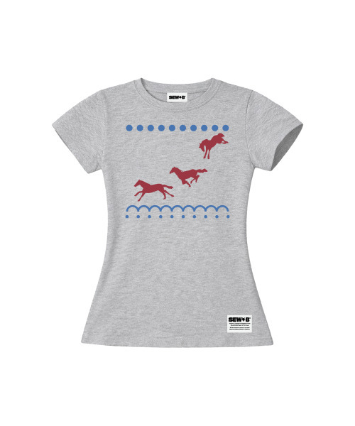 SEW-B（ソービー）の「do blue セミクロップ半袖Tシャツ [グレー メランジ]（Tシャツ/カットソー・レディース・その他・FREE）」の2枚目の写真