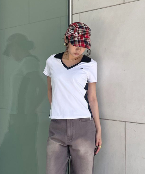 OBEY(オベイ)の「【OBEY / オベイ】 MEREDITH COLLARED SS(Tシャツ/カットソー・レディース・ホワイト・SMALL)」の1枚目の写真