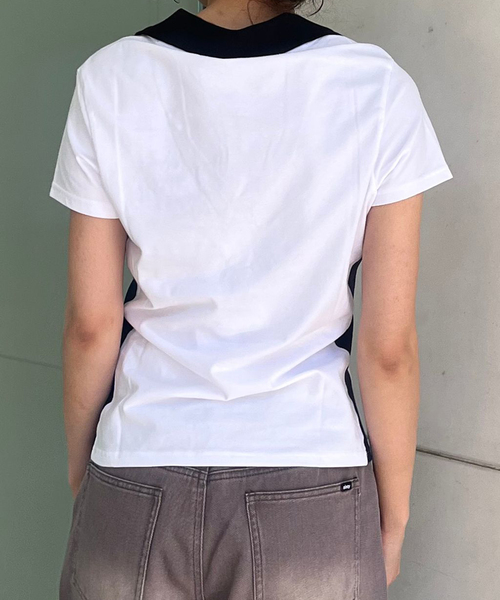 OBEY(オベイ)の「【OBEY / オベイ】 MEREDITH COLLARED SS(Tシャツ/カットソー・レディース・ホワイト・SMALL)」の2枚目の写真