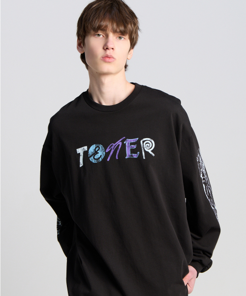 TENER（テネル）の「袖プリントTNRロングスリーブブラック（Tシャツ/カットソー・メンズ・その他・FREE）」の4枚目の写真