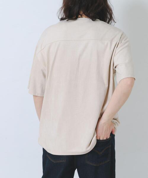 ITEMS URBANRESEARCH(アイテムズ アーバンリサーチ)の「接触冷感フェイクスエード半袖クルーネックTシャツ(Tシャツ/カットソー・メンズ・アイボリー/ブラック/ライトブルー/グレー・MEDIUM/LARGE)」の7枚目の写真