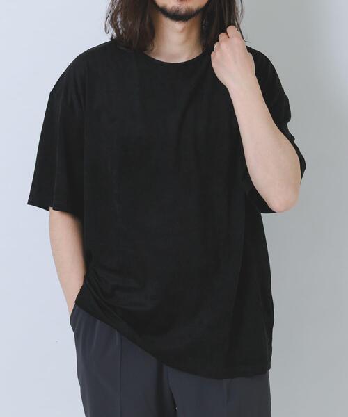 ITEMS URBANRESEARCH(アイテムズ アーバンリサーチ)の「接触冷感フェイクスエード半袖クルーネックTシャツ(Tシャツ/カットソー・メンズ・アイボリー/ブラック/ライトブルー/グレー・MEDIUM/LARGE)」の11枚目の写真