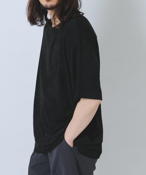 ITEMS URBANRESEARCH(アイテムズ アーバンリサーチ)の「接触冷感フェイクスエード半袖クルーネックTシャツ(Tシャツ/カットソー・メンズ・アイボリー/ブラック/ライトブルー/グレー・MEDIUM/LARGE)」の12枚目の写真