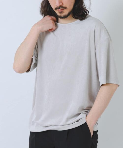 ITEMS URBANRESEARCH(アイテムズ アーバンリサーチ)の「接触冷感フェイクスエード半袖クルーネックTシャツ(Tシャツ/カットソー・メンズ・アイボリー/ブラック/ライトブルー/グレー・MEDIUM/LARGE)」の19枚目の写真