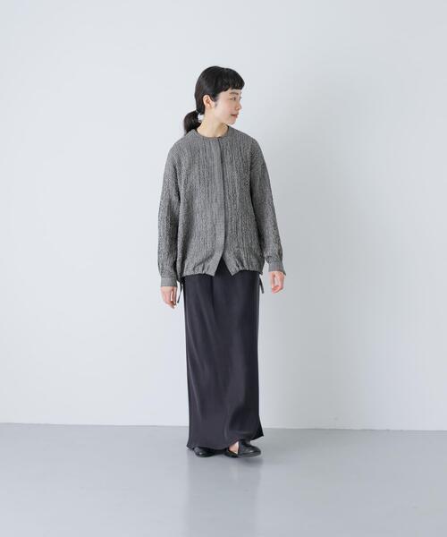 かぐれ（カグレ）の「リネンレーヨンチェックシャツカーディガン（シャツ/ブラウス・レディース・ブラック/ブラック系その他・FREE）」の17枚目の写真