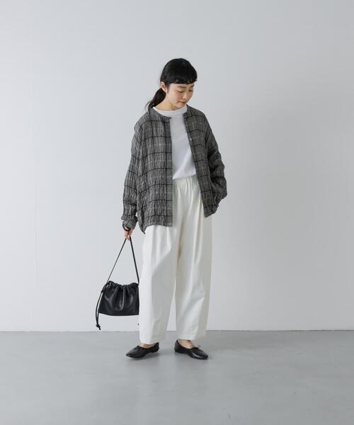 かぐれ（カグレ）の「リネンレーヨンチェックシャツカーディガン（シャツ/ブラウス・レディース・ブラック/ブラック系その他・FREE）」の21枚目の写真