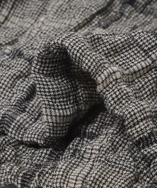 かぐれ（カグレ）の「リネンレーヨンチェックシャツカーディガン（シャツ/ブラウス・レディース・ブラック/ブラック系その他・FREE）」の14枚目の写真