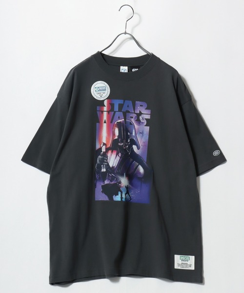 STAR WARS（スターウォーズ）の「2026SS Star Wars×DISCUS/スターウォーズ×ディスカス コラボ プリント半袖Tシャツ（M：ショート丈 L：レギュラー丈）（Tシャツ/カットソー・レディース・ブラック系その他3/ブラック系その他/ブラック系その他2/スミクロ・L/M）」の7枚目の写真