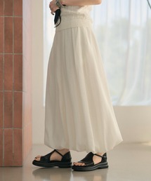 LAULEN | linen blend balloon long skirt /リネンブレンドバルーンロングスカート(スカート)