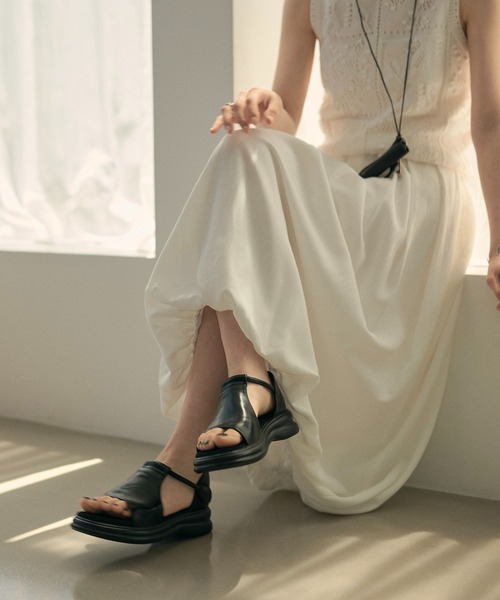 LAULEN(ローレン)の「linen blend balloon long skirt /リネンブレンドバルーンロングスカート(スカート・レディース・ホワイト/ブラック・FREE)」の14枚目の写真