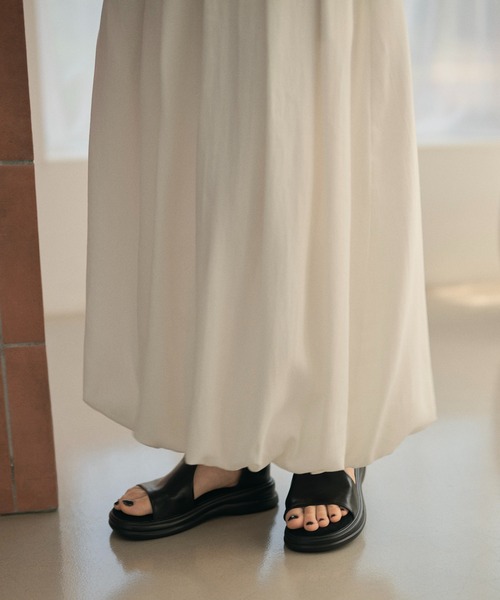 LAULEN(ローレン)の「linen blend balloon long skirt /リネンブレンドバルーンロングスカート(スカート・レディース・ホワイト/ブラック・FREE)」の18枚目の写真