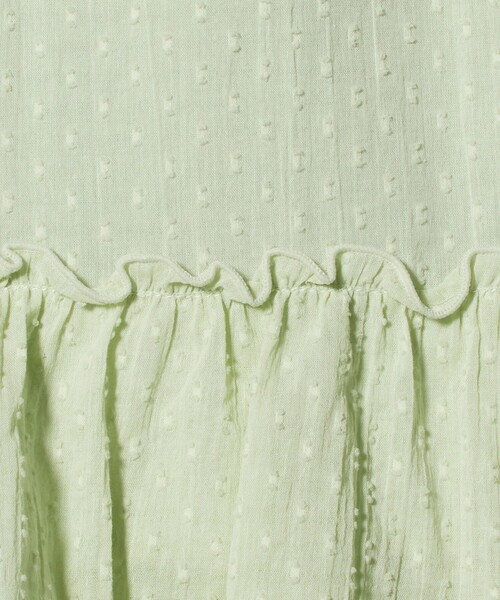 green label relaxing（グリーンレーベルリラクシング）の「ドットフリルワンピース / キッズ 100cm-130cm（ワンピース・キッズ・ライム/イエロー・100cm/110cm/130cm/120cm）」の7枚目の写真