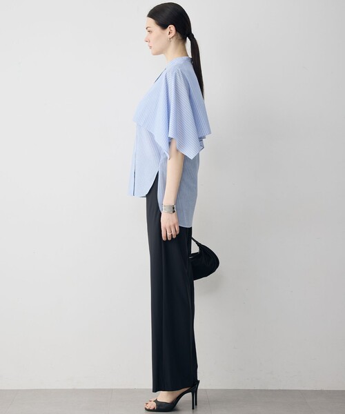 ICB（アイシービー）の「【WEB限定カラーあり】マットスキューバ トラックワイドパンツ（その他パンツ・レディース・黄土色系/ピーコックグリーン系/ブラック系/ネイビー系・X-SMALL/MEDIUM/SMALL）」の7枚目の写真