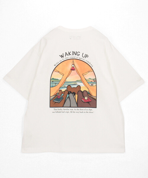 Jonas Claesson(ジョナスクレアッソン)の「JONAS CLAESSON/ジョナス クレアッソン Waking up Short Sleeve Tee/ウェイキングアップ バックプリントTシャツ(Tシャツ/カットソー・メンズ・ブラック/ホワイト/グリーン・MEDIUM/LARGE)」の21枚目の写真